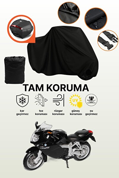 dokaca حقيبة خلفية سوداء متوافقة مع BMW K 1200 S، غطاء دراجة نارية متوافق، غط...