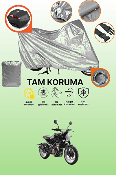 dokaca غطاء حماية للدراجات النارية متوافق مع Husqvarna Svartpilen 401، غطاء حماية متوافق مع اللون الرمادي