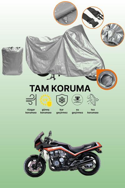 dokaca غطاء محرك متوافق مع هوندا CBX 750 F متوافق مع غطاء المحرك باللون الرمادي