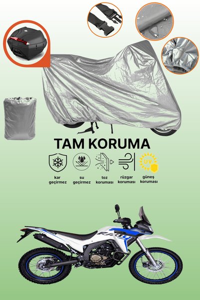 dokaca Gray Rear Bag Compatible Voge 300 Rally Compatible Motorcycle Tarpauli...