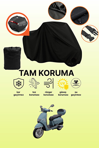 dokaca حقيبة خلفية سوداء متوافقة مع كينج موتور ريجل 125، غطاء دراجة نارية متو...