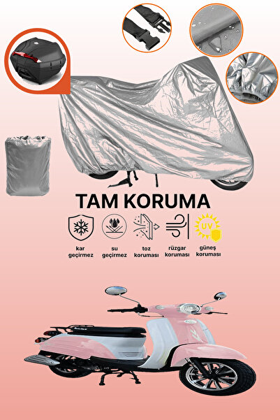 dokaca حقيبة خلفية رمادية متوافقة مع موتولوكس فينتاج 50، غطاء واقي للدراجة ال...