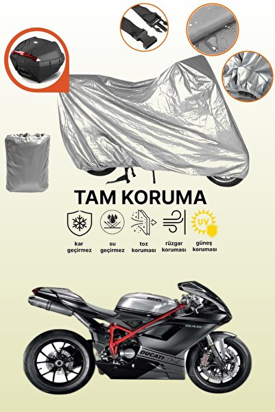 dokaca حقيبة خلفية رمادية متوافقة مع دراجة دوكاتي 848 إيفو، غطاء واقي للدراجة...