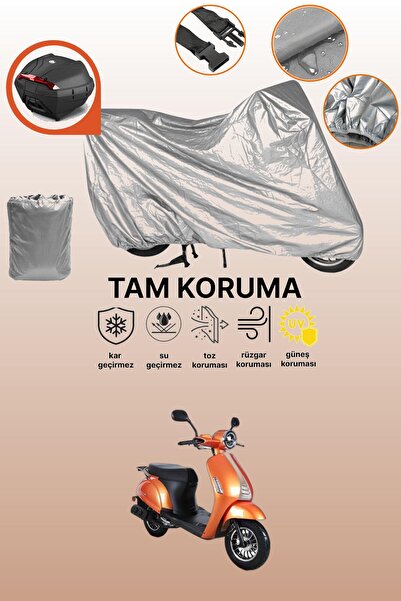 dokaca Gray Rear Bag Compatible Kuba Blueberry Compatible Motorcycle Cover, P...