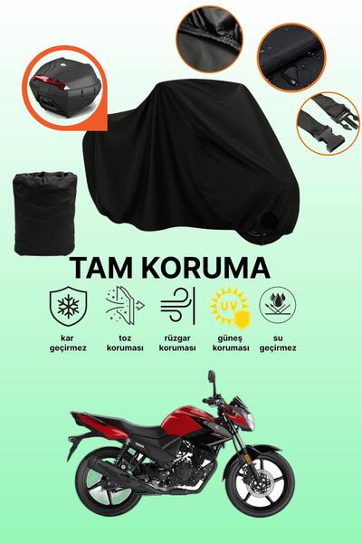 dokaca حقيبة خلفية سوداء متوافقة مع ياماها YS 125، غطاء دراجة نارية متوافق، غ...