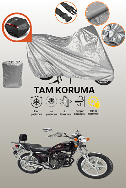 dokaca Gray Rear Bag Compatible with Kanuni Seyhan 250 Compatible Motorcycle ...