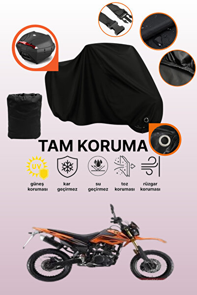 dokaca Black Lock and Tail Bag Compatible Bumoto/Jinling Eagle Xr 250Cc Compa...