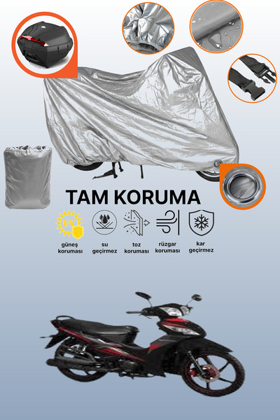 dokaca حقيبة خلفية رمادية اللون ومتوافقة مع قماش الدراجة النارية المتوافق مع ...