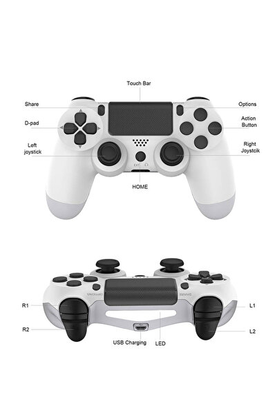 exmy وحدة تحكم بلاي ستيشن لاسلكية (متوافقة مع PS4/PS4 OLED/PC)