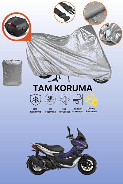 dokaca Gray Rear Bag Compatible Aprilia Leonardo 125 Compatible Motorcycle Ta...