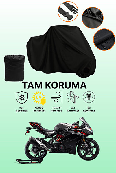 dokaca غطاء محرك متوافق مع دراجة TVS Apache RR310 باللون الأسود، غطاء واقي، غ...