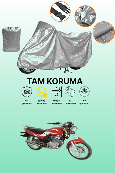 dokaca غطاء دراجة نارية رمادي متوافق مع ماركة بيسان، غطاء واقي، غطاء للمحرك