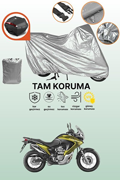 dokaca حقيبة خلفية رمادية متوافقة مع هوندا XL 700 ترانسالب، غطاء محرك متوافق،...