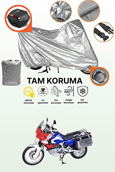 dokaca حقيبة خلفية وقفل باللون الرمادي متوافقة مع دراجة هوندا XRV 750 أفريكا ...