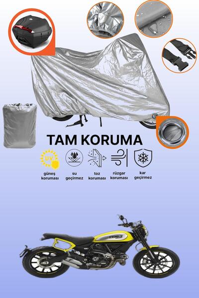 dokaca حقيبة خلفية وقفل باللون الرمادي متوافقة مع دراجة دوكاتي سكرامبلر فلات ...