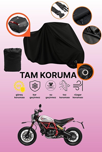 dokaca غطاء حماية أسود متوافق مع الدراجات النارية من نوع دوكاتي سكرامبلر ديزر...