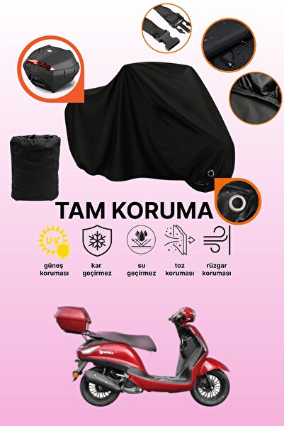 dokaca غطاء دراجة نارية متوافق مع يوكي إنزو 50، غطاء واقي متوافق مع اللون الأسود