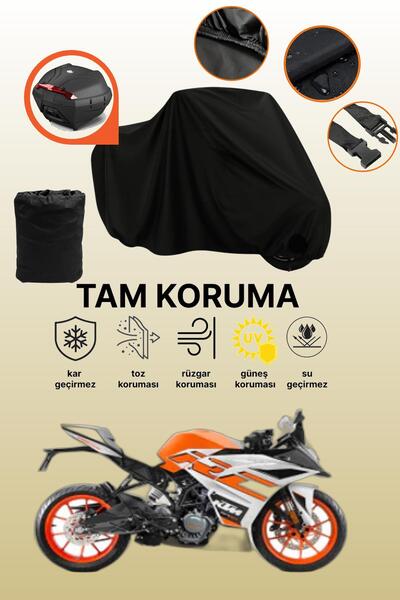 dokaca حقيبة خلفية سوداء متوافقة مع KTM 125 RC، غطاء دراجة نارية متوافق، غطاء...