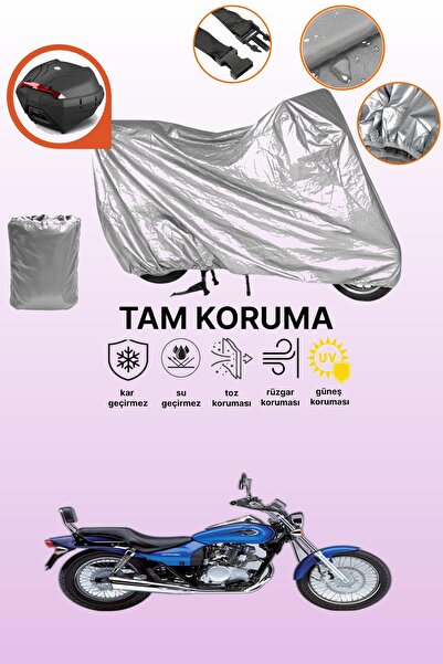 dokaca حقيبة خلفية رمادية متوافقة مع غطاء المحرك المتوافق مع Kawasaki EL 125،...