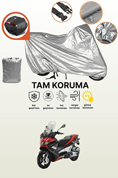dokaca Gray Rear Bag Compatible Aprilia Sr Max 300 Ie Compatible Motorbike Ta...