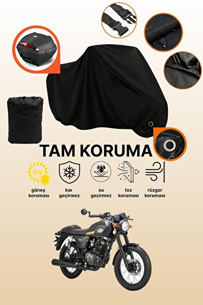 dokaca Black Lock and Tail Bag Compatible Rks Cafe 152 Compatible Motorcycle ...