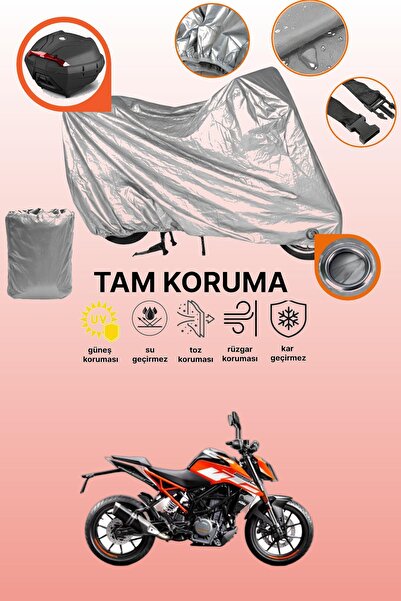 dokaca حقيبة خلفية وقفل باللون الرمادي متوافقة مع KTM 250 Duke ABS، غطاء حماي...