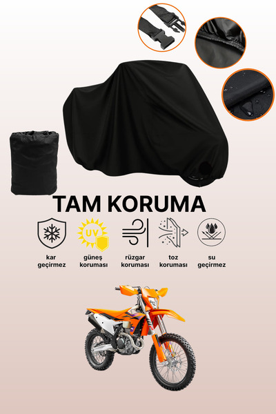 dokaca غطاء محرك متوافق مع KTM 350 EXC-F باللون الأسود، غطاء واقي، غطاء للدرا...