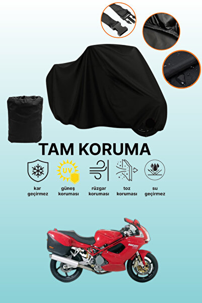 dokaca غطاء محرك متوافق مع دراجة دوكاتي ST 3 باللون الأسود، غطاء واقي، غطاء د...