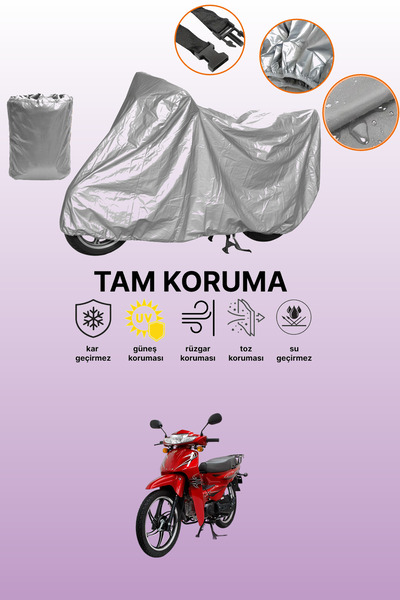 dokaca غطاء دراجة نارية رمادي اللون موديل Mondial 100 SFC أوتوماتيكي X متوافق...