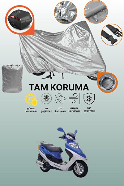 dokaca غطاء حماية للدراجة النارية متوافق مع كانوني تريكس 125، غطاء حماية متوافق مع دراجة نارية، باللون الرمادي