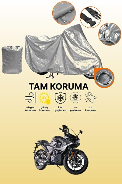 dokaca غطاء محرك متوافق مع Bajaj Pulsar RS 200، غطاء واقي، لون رمادي