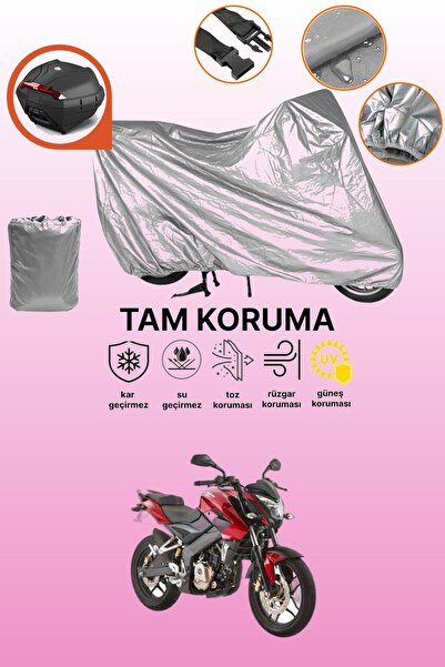 dokaca حقيبة خلفية رمادية متوافقة مع Bajaj Pulsar NS 150، غطاء واقي للدراجة ا...