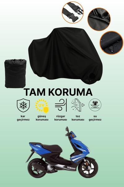 dokaca غطاء محرك ياماها ايروكس 100 أسود متوافق، غطاء واقي، غطاء دراجة نارية
