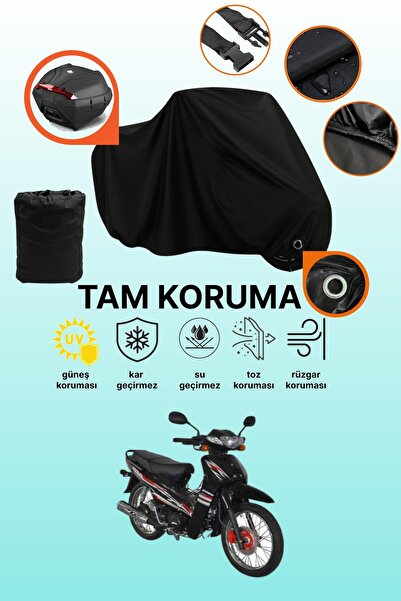 dokaca غطاء دراجة نارية متوافق مع Yuki YK100-7 باشا، غطاء واقي أسود متوافق مع...