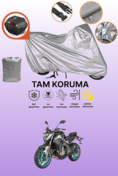 dokaca حقيبة خلفية رمادية متوافقة مع CFmoto 650MT، غطاء واقي للدراجة النارية