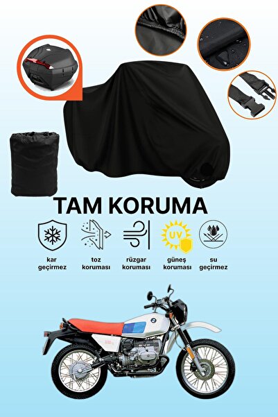 dokaca Black Rear Bag Compatible Bmw R 80 Gs Compatible Motorcycle Tarpaulin,...