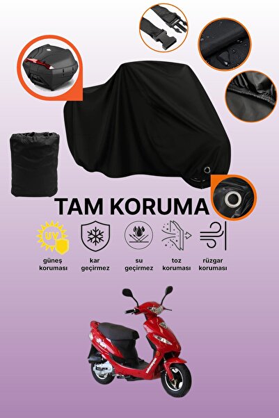 dokaca غطاء دراجة نارية أسود متوافق مع آسيا بولو 50، غطاء واقي