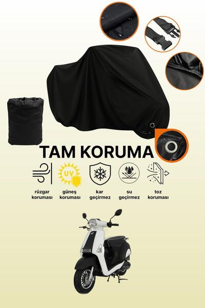 dokaca Black Lock Compatible Mondial 50 Revival Compatible Motorcycle Tarpaul...