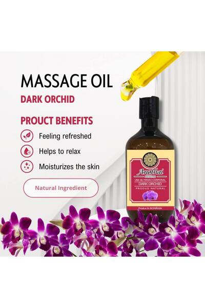 Anothai Ulei de Masaj Premium Dark Orchid - Hidratant si Relaxant, cu Vitamina E, 1000 ml