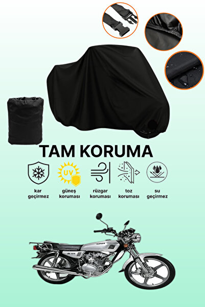 dokaca Black Kanuni Bs 125 Compatible Motorcycle Cover, Protective Cover, Mot...