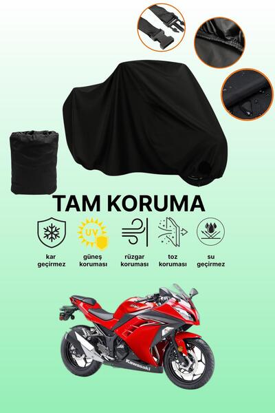 dokaca غطاء محرك متوافق مع دراجة كاواساكي نينجا 300 باللون الأسود، غطاء واقي،...