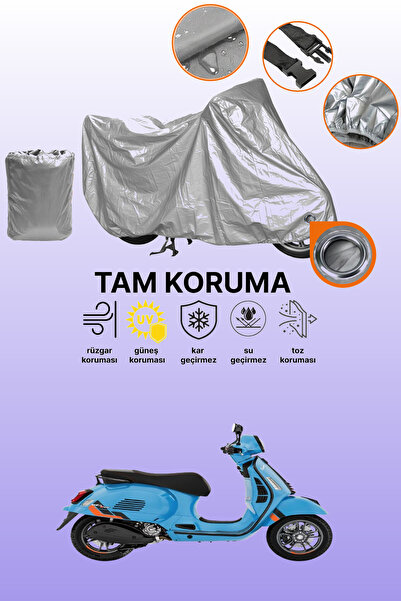 dokaca غطاء محرك متوافق مع Vespa GTS Super Sport 310، غطاء واقي باللون الرمادي