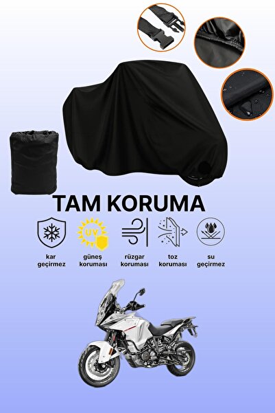 dokaca غطاء محرك أسود متوافق مع KTM 1290 Super Adventure T، غطاء واقي، غطاء ل...