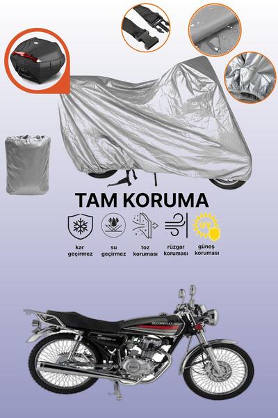 dokaca Gray Rear Bag Compatible Mondial 100 Masti X Compatible Motorcycle Cov...