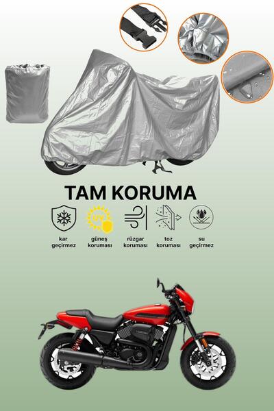 dokaca غطاء دراجة نارية رمادي اللون متوافق مع هارلي ديفيدسون ستريت رود، غطاء ...