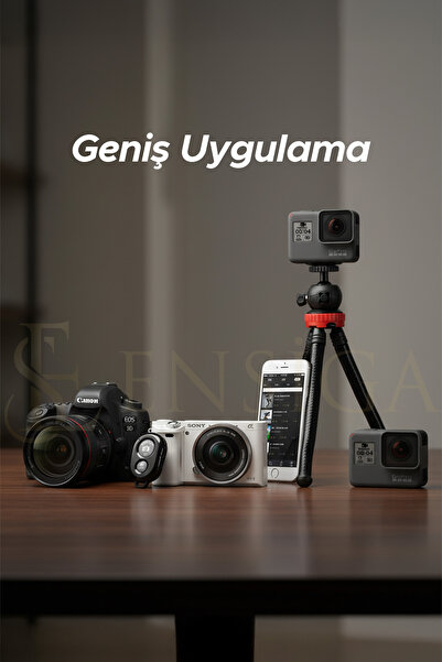 EN SİGA Bluetooth Kumandalı Esnek Ahtapot Flexıble Tripod Selfie Masa Üstü Stand