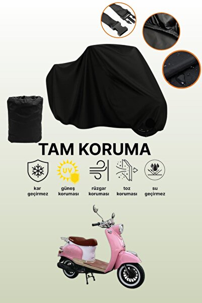 dokaca Black Rear Bag and Lock Incompatible Motolux Efsane 50 Compatible Moto...