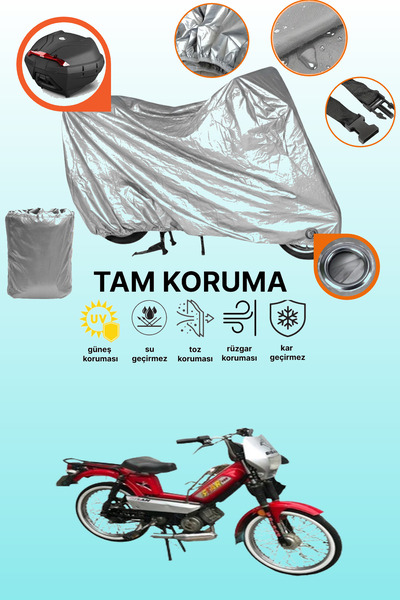 dokaca Gray Lock and Rear Bag Compatible Bisan Star Compatible Motorcycle Tar...