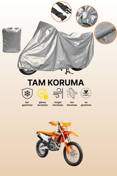 dokaca غطاء دراجة نارية رمادي اللون متوافق مع KTM 350 EXC-F، غطاء واقي، غطاء ...