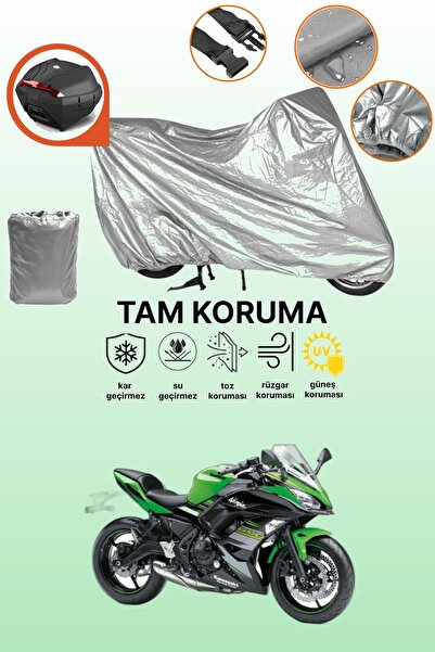 dokaca حقيبة خلفية رمادية متوافقة مع كاواساكي نينجا 650 KRT Edition، غطاء واق...